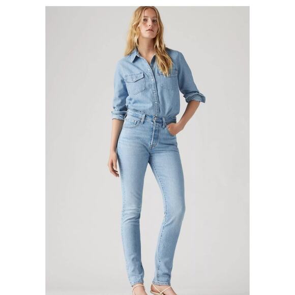 Levi's Premium 501 Skinny Women's Jeans Tango Light-Light Wash Size 24 - Picture 1 of 15